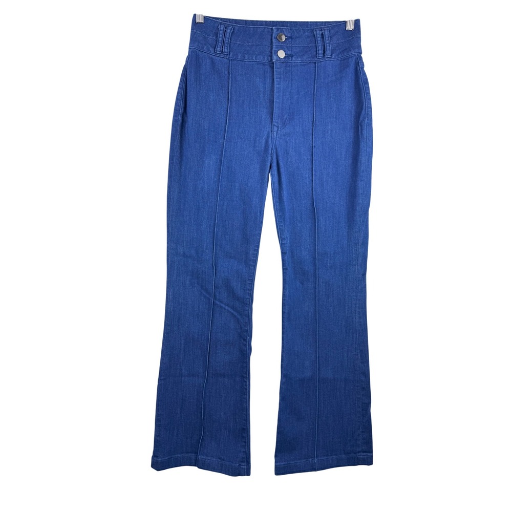 BCBG MAXAZRIA Blue jeans High Waist Flare retro boho stretch Y2K 90s sz28‎